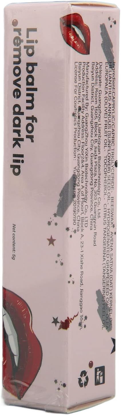 Lip Balm, Remove Dark Lip Portable Mild Easy To Apply Nourishing Lip Balm Brightening Lips Beeswax for Night for Women, facial skin care products-Velvo Beauty