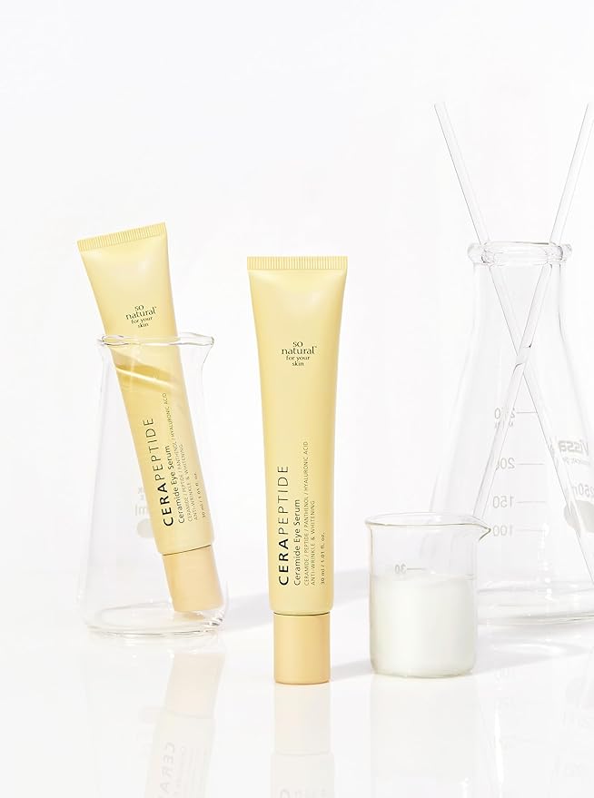 [So'natural Powder4room] Cera Peptide Eye Serum, 1 fl oz (30ml) | Eye Serum | Eye Cream | Korean Eye Cream | Korean Eye Serum | Peptide Serum | Under Eye Serum-Velvo Beauty