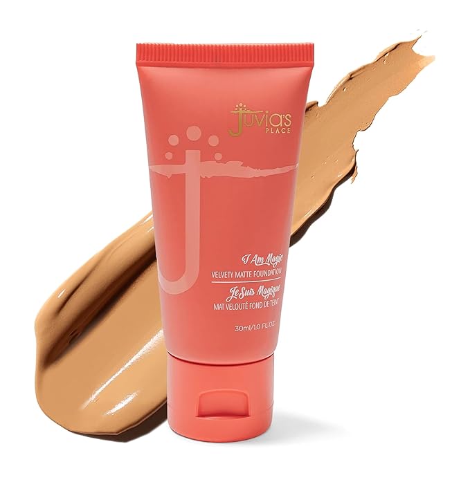 Juvia's Place I Am Magic Velvety Matte Liquid Foundation 400 - Ethiopia - Tan w/Neutral, Warm Undertone, Makeup Foundation Full Coverage, Lightweight, Long Wear, Velvety Matte Finish-Velvo Beauty