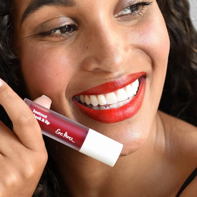 Ere Perez - Natural Beetroot Cheek + Lip Tint | Water-Resistant, Long-Lasting, Hydrating, Vibrant | Blue Agave, Rosehip Oil + Vitamin E | Vegan, Cruelty-Free, Clean Beauty (Joy-Red)-Velvo Beauty