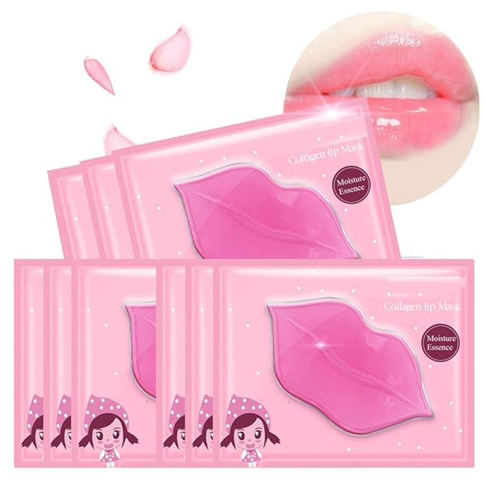 Lip Mask, 30PCS Collagen Crystal Pink Lip Care Gel Pads Treatment, Moisturizing Anti-Wrinkle Anti-Aging Firm Hydrate Lips, Remove Dead Skin Moisture Essence Make Your Dry Lip Attractive Sexy-Velvo Beauty