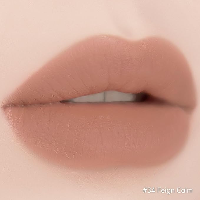 BBIA Last Velvet Lip Tint - Soft & Creamy Matte Finish Lip Stain, Blur Effect with Velvety Texture, Long-Lasting, High Pigment, Lightweight, Non-Drying, Korean Lip Makeup (34 FEIGN CALM)-Velvo Beauty