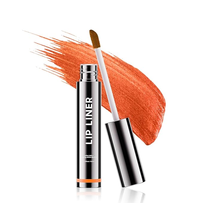 Lip Liner Stain Peel off - Waterproof & Long Lasting Peel Lip Stain Non-Stick Cup, Enhancing Complexion & Nourishing for All Skin Types, Create A Natural Lip Color (Coral, 1 Count)-Velvo Beauty