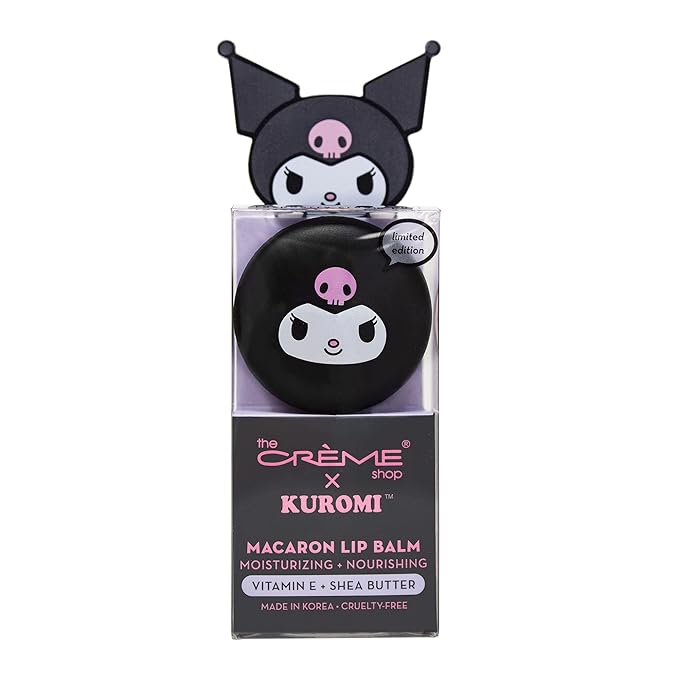 The Crème Shop x Kuromi Macaron Lip Balm - Raspberry Cream Puff-Velvo Beauty