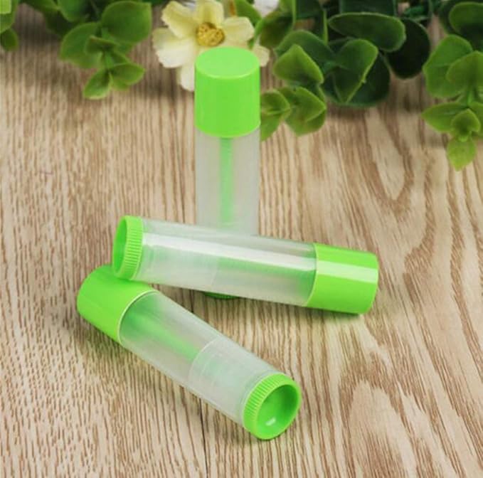 5ml 50 Pcs Empty Clear Lip Balm Tubes Containers with Twist Bottom and Multi Color Caps for Making Lip Balm,DIY Cosmetic Tubes-Velvo Beauty