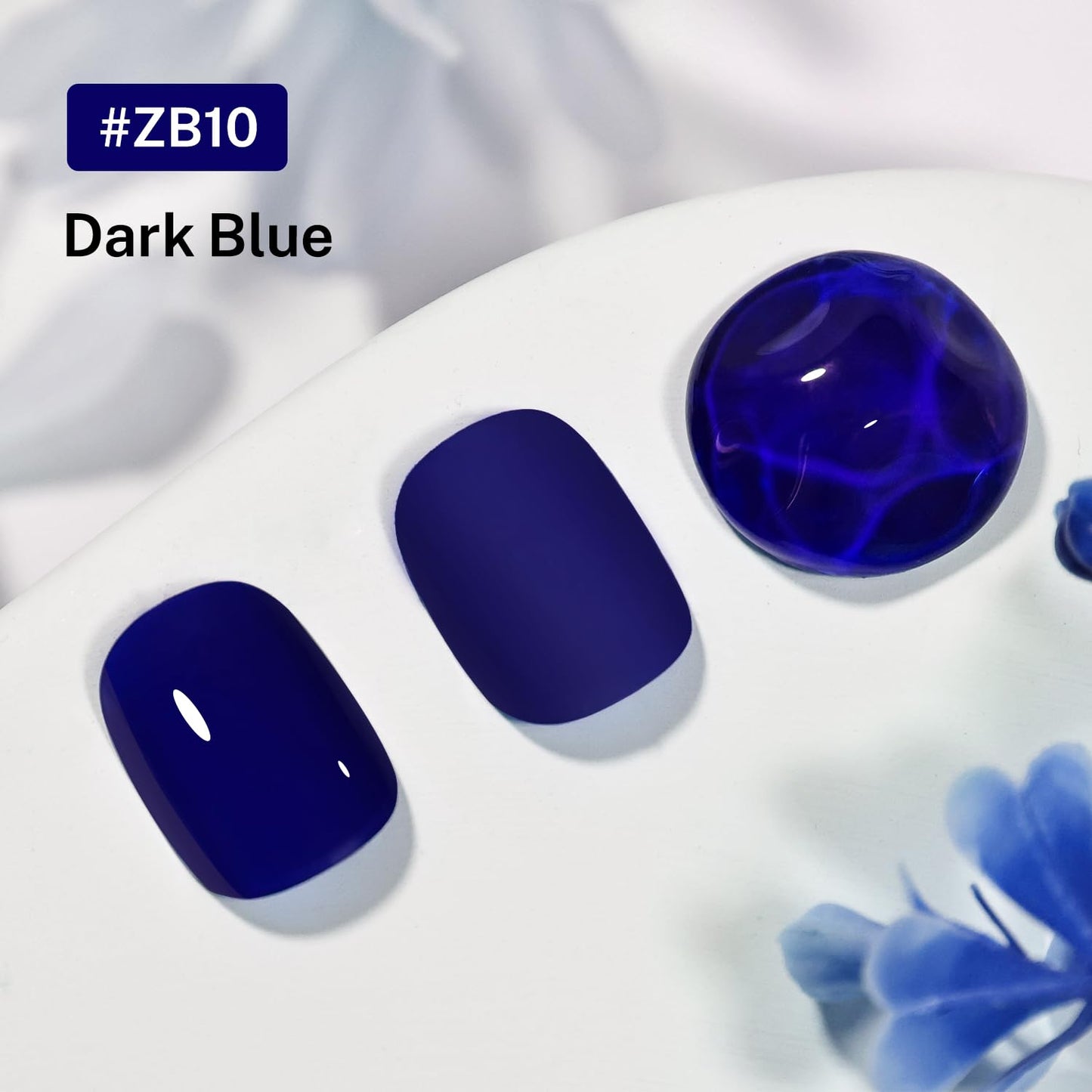 16.5ml Dark Blue Nail Polish Large Volume Quick Dry Nail Polish, Long Lasting Shine, Fingernail Toenail Nail Art DIY Home Travel Nail Art Gift-Velvo Beauty