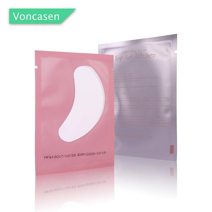 100 Pairs Set Under Eye Pads, Comfy and Cool Under Eye Patches Gel Pad for Eyelash Extensions Eye Mask Beauty Tool (Pink)-Velvo Beauty