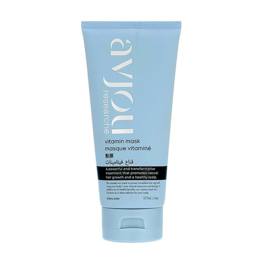 Avjou Researche™ Vitamin Mask – Supports the Look of Thicker, Fuller Hair – Vegan, Color & Keratin Safe, Hydrates & Strengthens with Redensyl™ – Designed for All Hair Types, 6 oz-Velvo Beauty