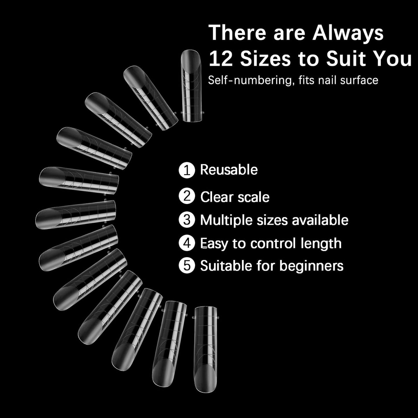 120 Pcs Poly Extension Gel Dual Nail Forms Nail Molds With Scale Builder Coffin Nail for Gel Manicure Nail Art Design Salon DIY at Home (Long Square Head Frosted Dual Nail Forms Set)-Velvo Beauty