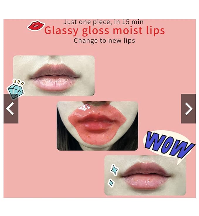 PS.PRETTYSKIN Rose Lip Masks for Dry Lips Care, Hydrogel Formula, moisture,nutrition, elasticity and vitality of lips,Rosa Centifolia Flower Extract,castor seed oil Extract,Lip care, Pack of 20-Velvo Beauty