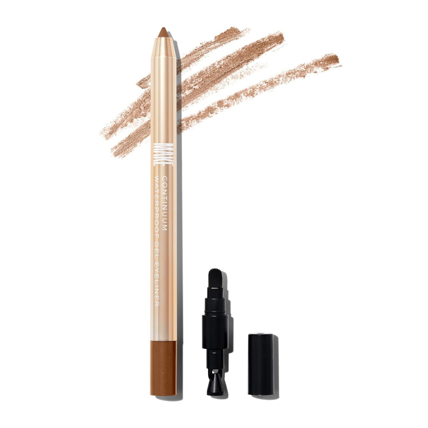 MAKE Beauty Continuum Waterproof Gel Eyeliner Pencil. Creamy, Pigmented Multi-Use, including Waterline with Built-in Sharpener and Blending Brush. Smudge-Proof Makeup. Shade - Otherworld, Bronze-Velvo Beauty