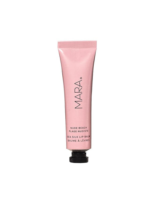 MARA - Natural Sea Silk Lip Balm With Algae + Moringa | Non-Toxic, Plant-Based Skin Care, Hypoallergenic | Moisturize, Plump + Soothe Dry, Chapped Lips (Nude Beach, 0.5 oz | 15 ml)-Velvo Beauty