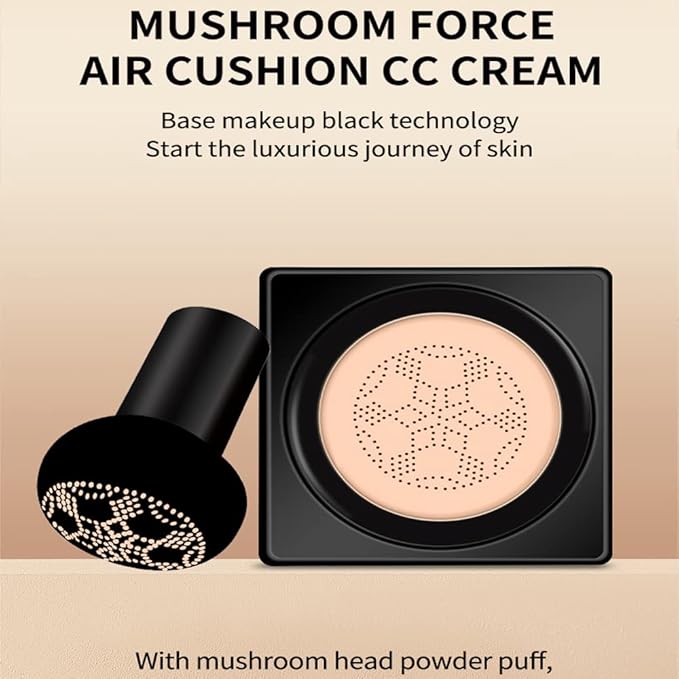 OCHEAL Mushroom Head Air Cushion BB Cream Foundation Cream for Face Makeup Concealer Cushion for Face Comestics Make Up Cushion Compact Ivory-Velvo Beauty