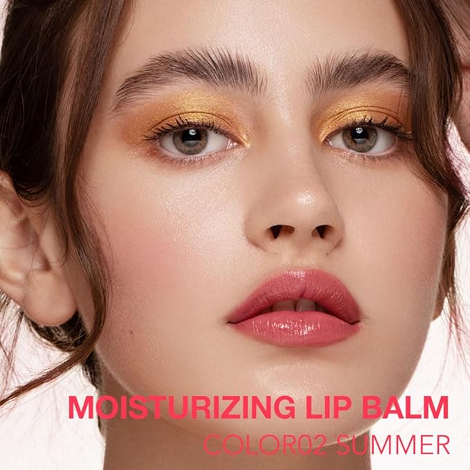 1Pcs Tinted Lip Balm Moisturizing Lipstick – Watermelon Peach Pink Sheer Hydrating Lip Color for Dry Lips – Nourishing Lip Balm for All Women with a Subtle Natural Scent (S02 Summer)-Velvo Beauty