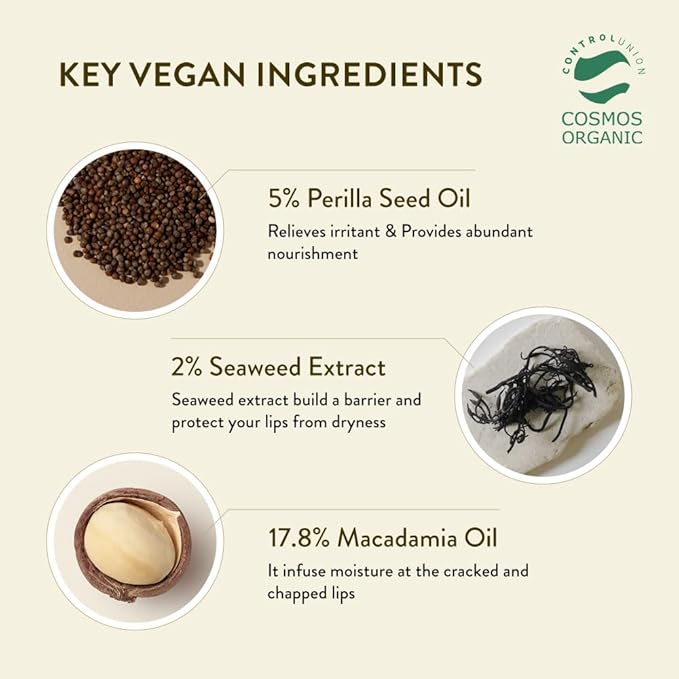 sioris 100% natural organic lip butter,More than lip balm,Hizikia extract gently exfoliates lips,Perilla Seed Oil and Macadmia oil nourish chapped lips-Velvo Beauty