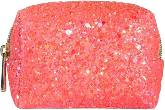Pinch Provisions Coral Glitter Minimergency Kit, includes 17 Travel-Sized Cosmetic Essentials, Convenient for Purses, Emergency Beauty Accessories, Gifts for Holiday’s & Birthday’s-Velvo Beauty