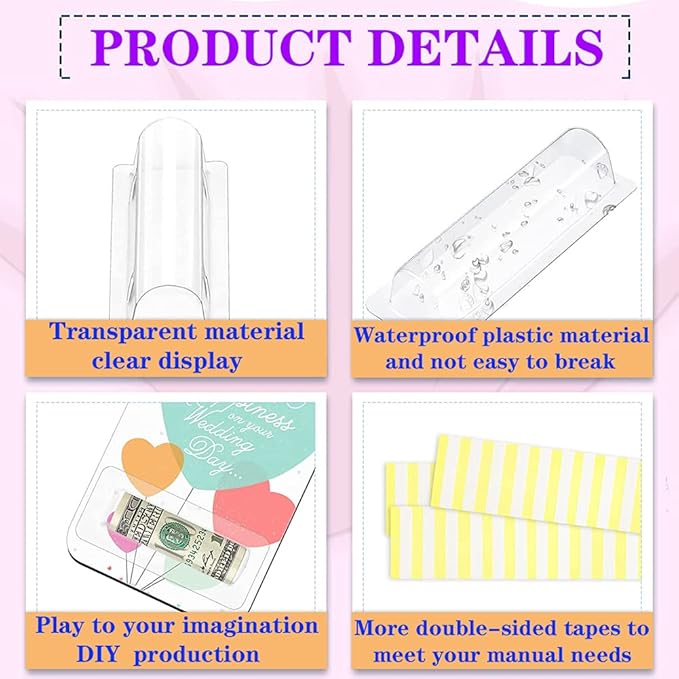 WESAPPINC Clear Chapstick Pouch Plastic Lip Balm Pouches for Gift Cards & Money Cards,Lip Balm Plastic Cover with Adhesive (100PACK)-Velvo Beauty