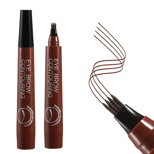 Liquid Eyebrow Pen, Waterproof Microblading Eyebrow Pencil with a Micro-Fork Tip Applicator, Creates Natural Looking Brows Effortlessly-Velvo Beauty