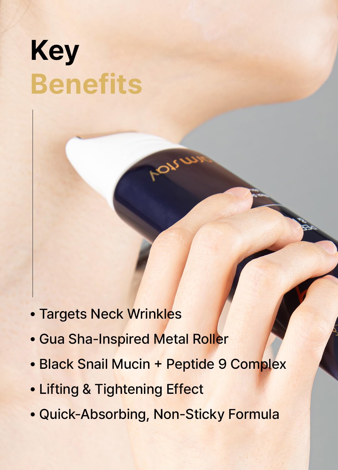 Farmstay Black Snail & Peptide 9 Perfect Facial & Neck Roller Serum – Firming & Lifting, Deep Hydration & Skin Elasticity, Snail Mucin & 9 Peptides for Youthful Glow & Smooth Skin, 100ml-Velvo Beauty