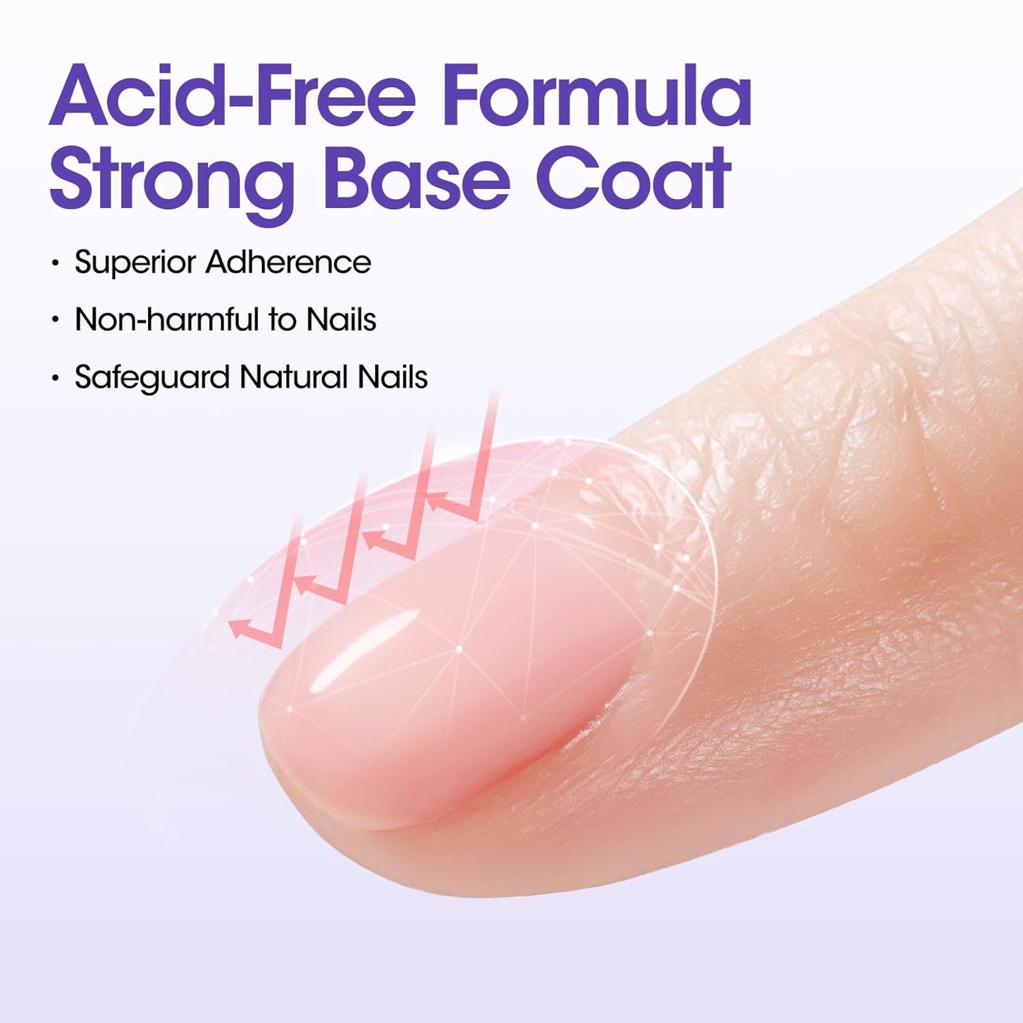 GELLEN Gel Base Coat, 18ml No Sanding Needed Clear Gel Nail Polish, Nail Salon Manicure Nail Base Coat Polish, Gift for Women-Velvo Beauty