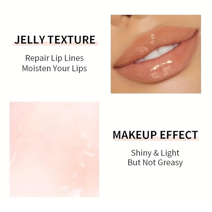 Lip Plumping Gloss, Plumping Lip Filler, Lip Gloss for Full, Voluminous Lips, Transparent Plumping Lip Oil Tinted for Lip Care, Fuller Lips Instantly, Hydrating, High-Shine-Velvo Beauty