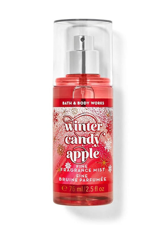 Bath & Body Works WInter Candy Apple Fine Fragrance Mist Travel Size Mini Purse Spray 2.5 Ounce (WInter Candy Apple)-Velvo Beauty