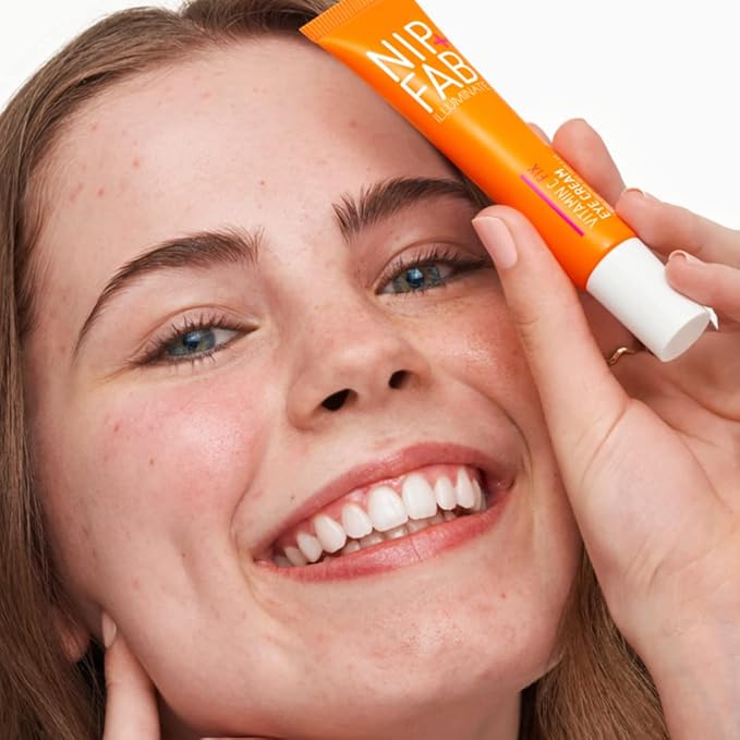 Nip+Fab Vitamin C Fix Eye Cream 10% 0.5 fl oz | with Peptides, Caffeine and Niacinamide for Smoother, Brighter Under Eye Skin | 3 Forms of Vitamin C-Velvo Beauty