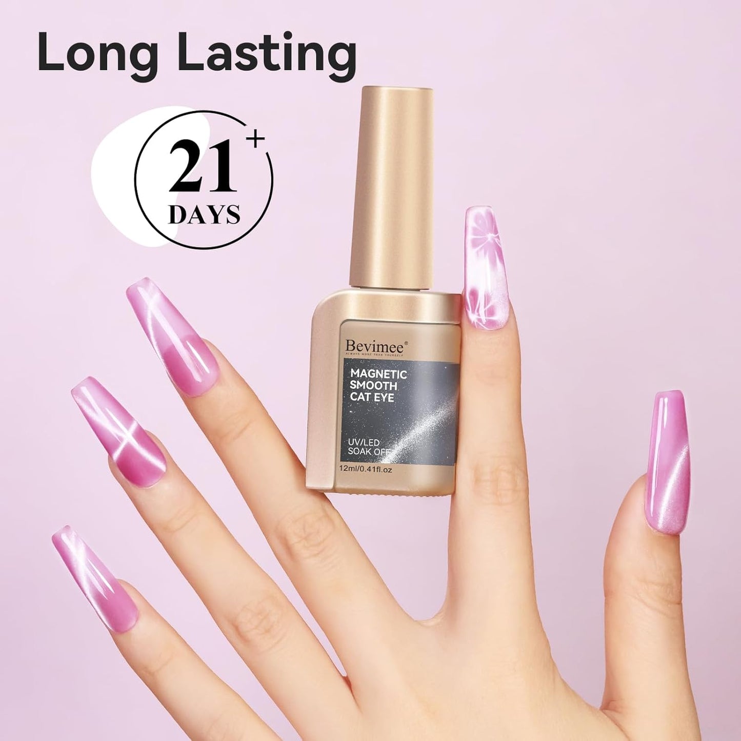 Cat Eye Gel Polish Moonlight 12ML, Magnetic Cateye Shiny Holographic Nail Polish for Nail Art 1PCS-Velvo Beauty