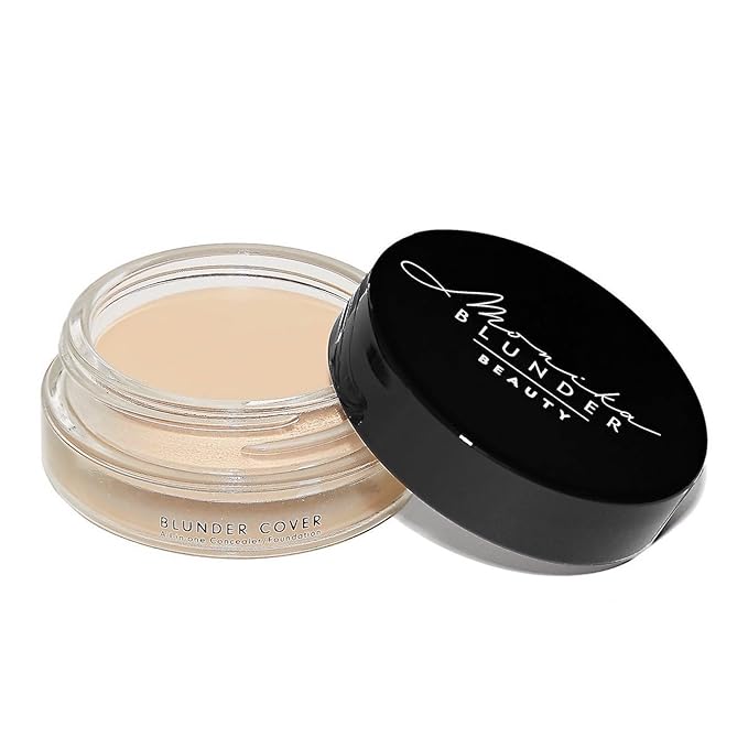 Monika Blunder Beauty - Blunder Cover Foundation, Concealer - Shade: 1 - Eins - Very Fair, Neutral Undertones, Clean Beauty, All-In-One, Cruelty-Free, Vegan - 0.62 oz-Velvo Beauty