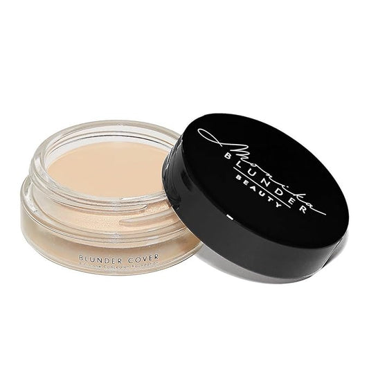 Monika Blunder Beauty - Blunder Cover Foundation, Concealer - Shade: 1 - Eins - Very Fair, Neutral Undertones, Clean Beauty, All-In-One, Cruelty-Free, Vegan - 0.62 oz-Velvo Beauty