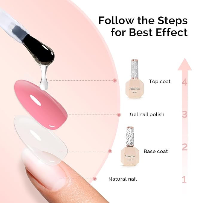 MelodySusie Base Coat Long Lasting Soak Off UV LED Nail Lamp Nail Polish Art Design Manicure Kit Perfect Gifts for Women Girls 1 Pcs 15ml-Velvo Beauty