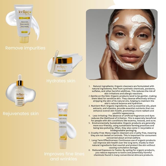 Introducing our exclusive Skincare Set: Cleanser, Serum, Essence Cream, and Eye Cream - Experience the Ultimate 4-Step Natural Beauty Routine for Achieving Radiant, Glowing Skin.-Velvo Beauty