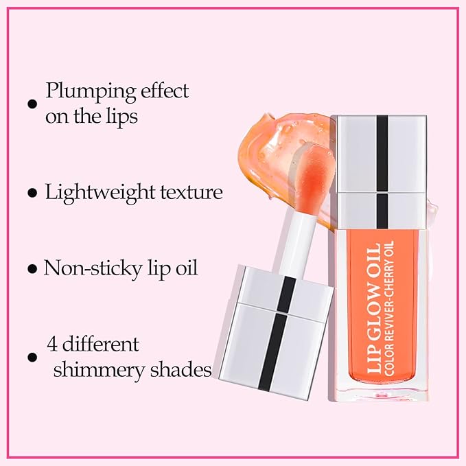 Boobeen Hydrating Lip Oil, Clear Lip Gloss Plumper, Lip Balm for Dry Cracked Lips,Long Lasting Lip Moisturizer Oil for Smoother Lip-Velvo Beauty