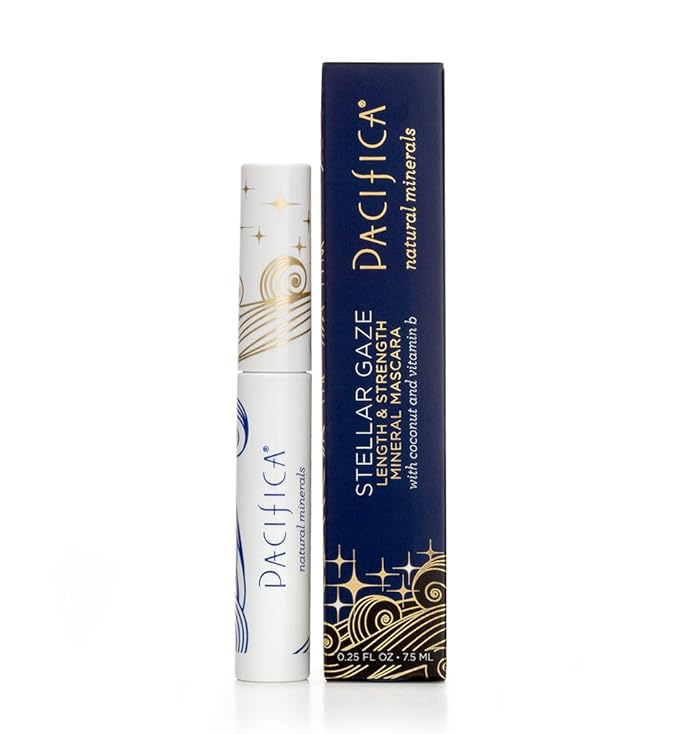 Pacifica Beauty Stellar Gaze Length and Strength Brown Mascara, Volumizing and Lengthening, Long Lasting, Mineral Mascara, Vitamin B, Silicone and Paraben Free, Vegan, Stardust, 0.25 oz (1 Count)-Velvo Beauty