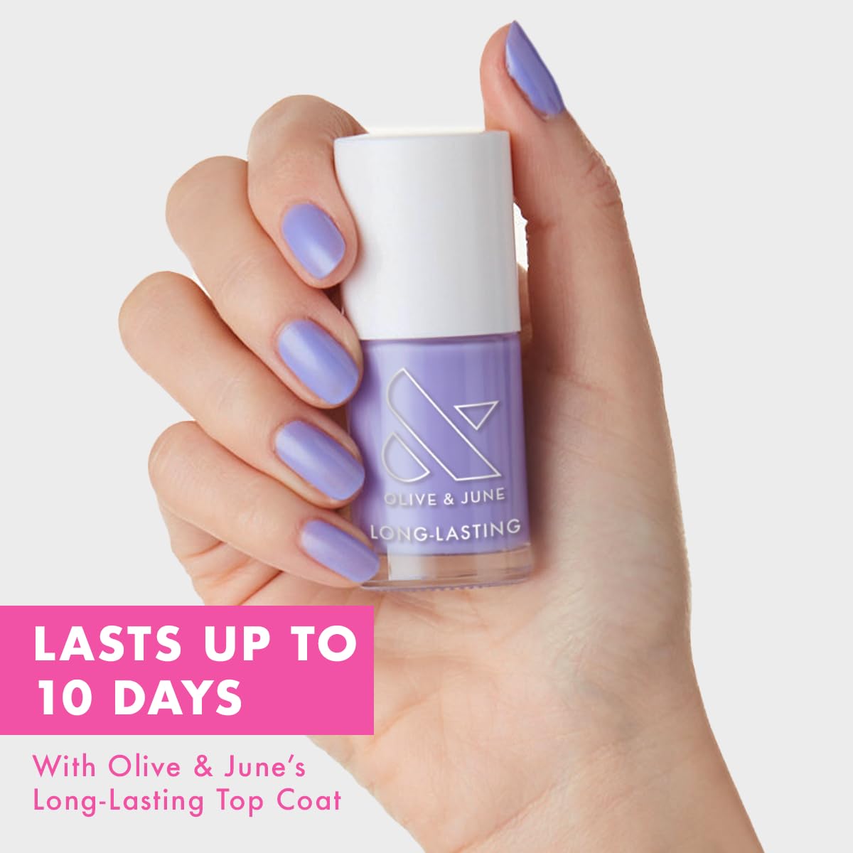 Olive & June Long Lasting Nail Polish | Gel-Like Finish No Lamp Needed | Lasts up to 10 days | Salon-Quality Color at Home |15-Free Vegan Cruelty-Free Chip-Resistant Shine |Bold & Unshaken Bold Purple-Velvo Beauty