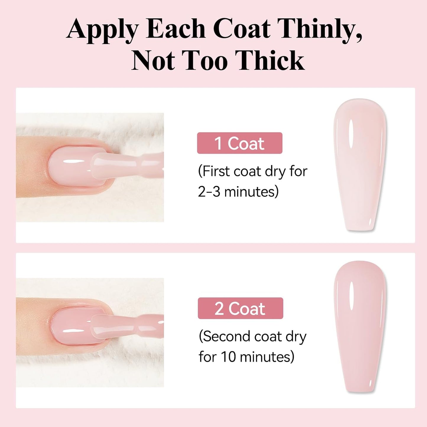 Nail Polish Nude Pink Quick Dry Sheer Color Nail Lacquer Non Gel Long Lasting Regular Fast Dry Fingernail Polish DIY Salon Gift For Women 12ML-Velvo Beauty