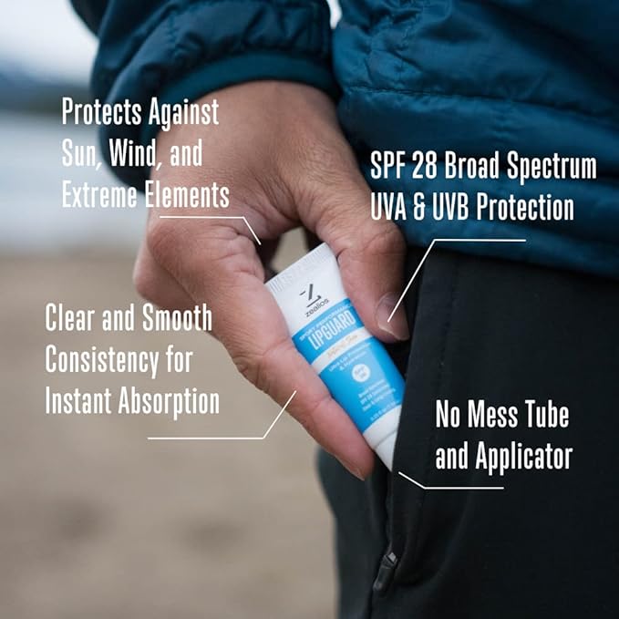 Zealios LipGuard - SPF 28 - UVA/UVB Sunscreen Protection & Repair Chapped Lips - Broad Spectrum Protection Lip Balm - Sensitive Skin Safe - Paraben Free Coconut Jojoba Oils Lip Applicator - Pack of 3-Velvo Beauty