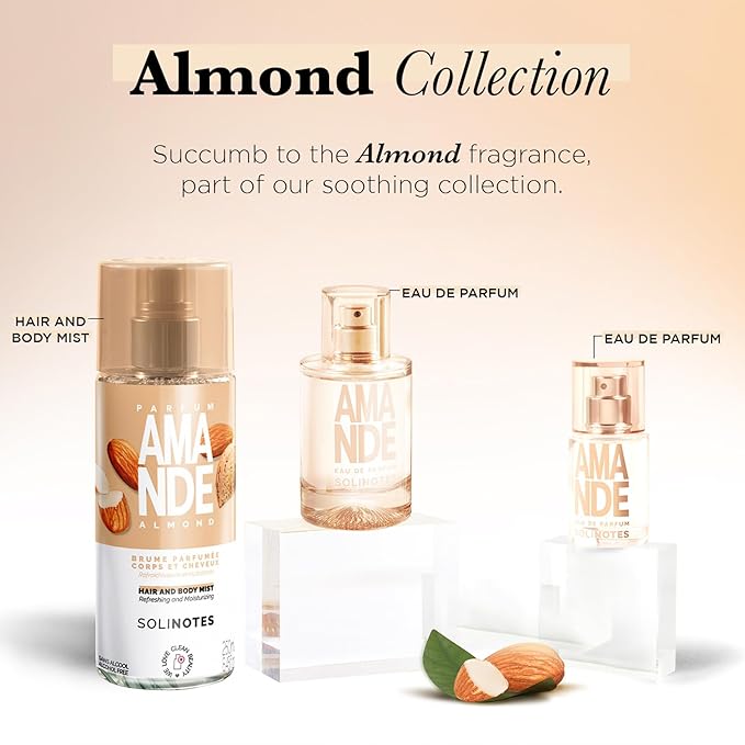 SOLINOTES Almond Perfume for Women - Eau De Parfum | Delicate Floral and Soothing Scent - Made in France - Vegan - 1.7 fl.oz-Velvo Beauty
