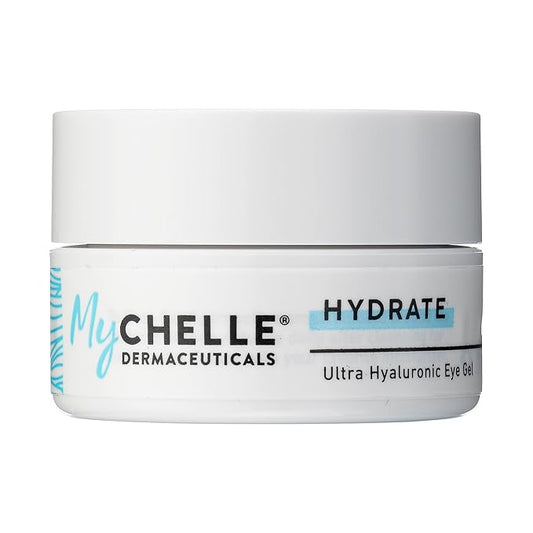 MyChelle Dermaceuticals Ultra Hyaluronic Eye Gel (0.45 Fl Oz) - Rich Hydration for Dry Skin with Vegan Hyaluronic Acid, Help Plump Skin and Help Reduce Appearance of Fine Lines and Wrinkles-Velvo Beauty