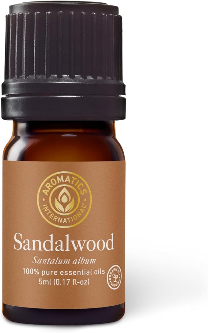 Aromatics International Premium Organic Sandalwood Essential Oil 5ml | 100% Pure Essential Oil for Diffusion & Aromatherapy-Velvo Beauty