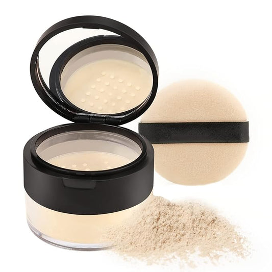 Boobeen Oil Control Loose Powder Translucent Setting Powder Smooth Loose Face Powder, Lightweight&Long Lasting Makeup Setting Foundation Powder, Matte Tint-Velvo Beauty