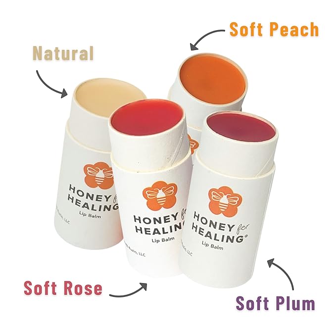 Lip Balm Moisturizer with Manuka Honey 15+ UMF, Coconut Oil, and Castor Oil For Chapped, Cracked, Dry Lips | Protects, Smoothes, and Nourishes your Lips | 0.25 oz / 7 gr. (Soft Rose)-Velvo Beauty