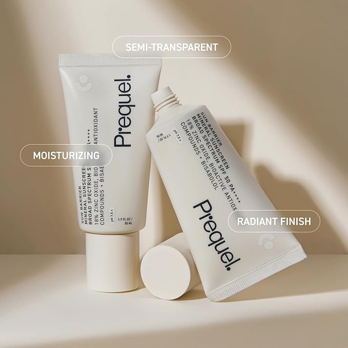 Skin Sun Barrier Mineral Sunscreen SPF 50. PA++++ Broad Spectrum Zinc Oxide Sunblock with Semi-Transparent Lightweight Texture. Moisturizing UV Defense for Face. Travel Size, 1.7oz-Velvo Beauty