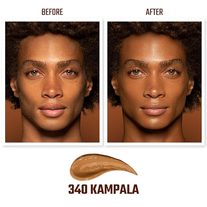 Juvia's Place I Am Magic Velvety Matte Liquid Foundation 340 - Kampala - Dark Tan w/Golden Undertone, Makeup Foundation Full Coverage, Lightweight, Long Wear, Velvety Matte Finish-Velvo Beauty