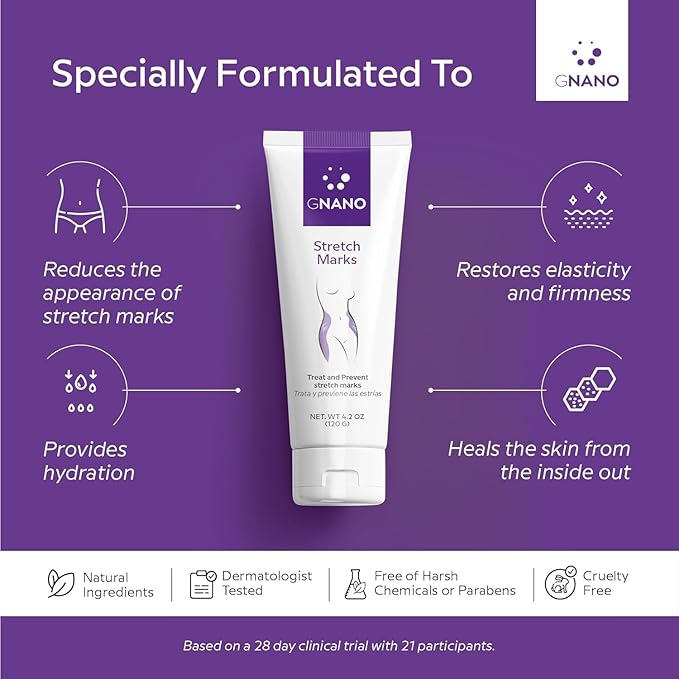 Advanced Stretch Mark Therapy Cream for Stretch Marks and firmer skin with Natural Ingredients to Prevent and get rid of Stretch Marks, Restores and Heals the Skin for Men and Women 4.2oz-Velvo Beauty