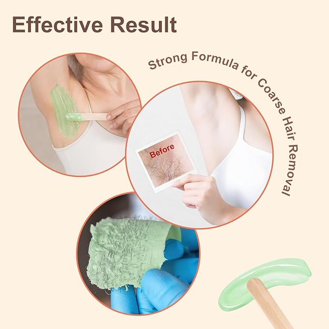 Hard Wax Beads for Hair Removal - 10.5oz Thick Hair Formula for Sensitive Skin, Full Body, Face, Chest, Back, Leg, Bikini Brazilian Waxing - Wax Refill for Women and Men-Velvo Beauty