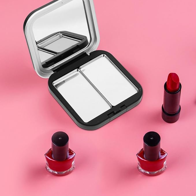 Makeup Pallet Magnetic Travel Containers Eyeshadow Palettes 2pcs Empty Eyeshadow empty eyeshadow empty makeup makeup Makeup Empty Empty Eyeshadow Containers Makeup Pallet Black Eyeshadow-Velvo Beauty