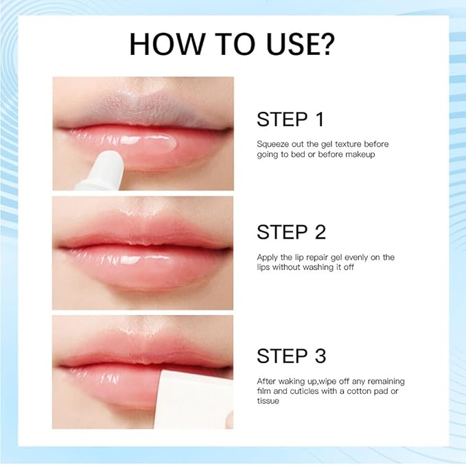 Lip Repair Gel, Moisturizing Lip Repair Soft Moisturizing Lip Care, Soothe & Protect Lip Balm.-Velvo Beauty