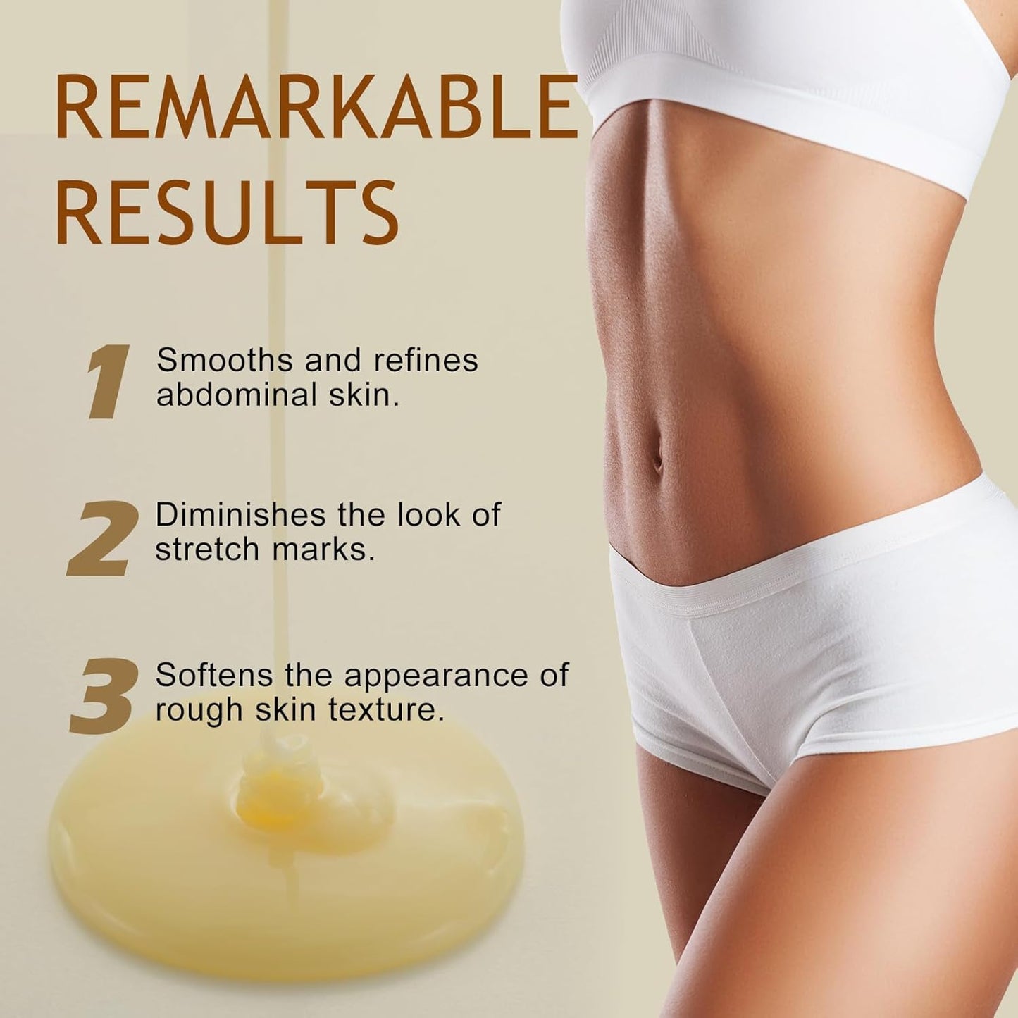 B Flat Belly Firming Cream - Stretch Mark Treatment - Clean and Gentle Belly Cream - Skin Tightening Cream for Cellulite for Stomach Mark & Thighs & Butt, Moisturizing Lifting Body Lotion-Velvo Beauty