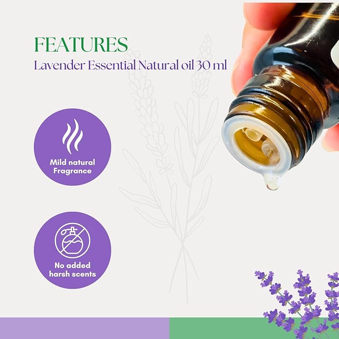 Roots & Above Pure Natural Lavender Essential Oil 1.01 oz/30ml for Diffuser, Skin, Hair, Self-Care, Soap & Candle Making Scent Fragrance-Velvo Beauty